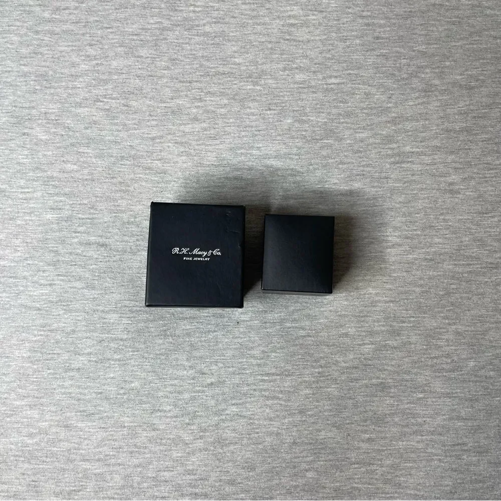 Macy’s 2” x 2.5” Black Jewelry Gift Box 2 PCS. Set